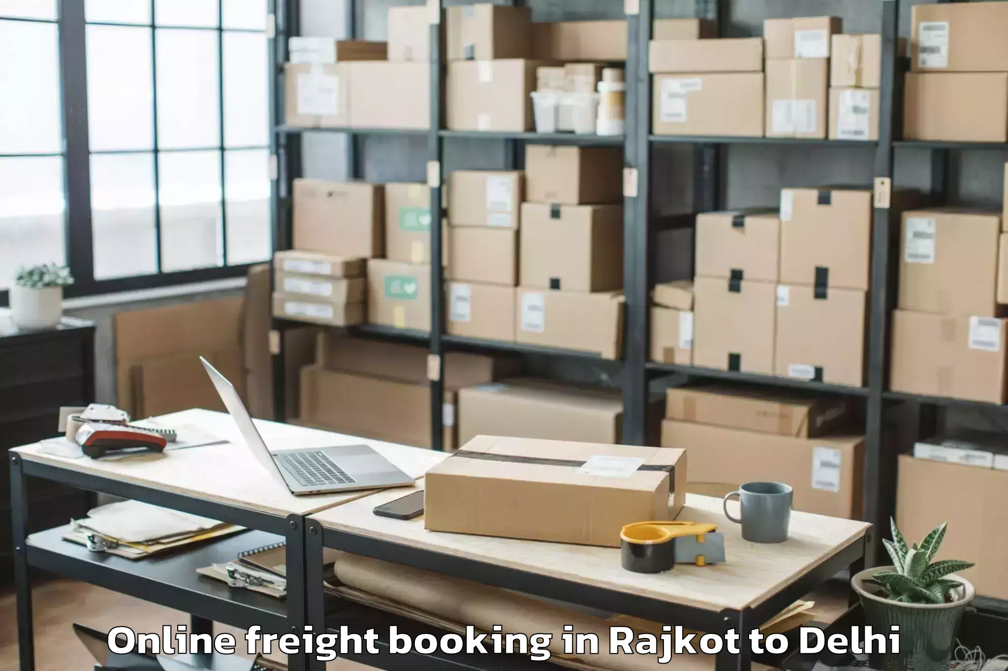 Book Rajkot to D Mall Rohini Online Freight Booking Online